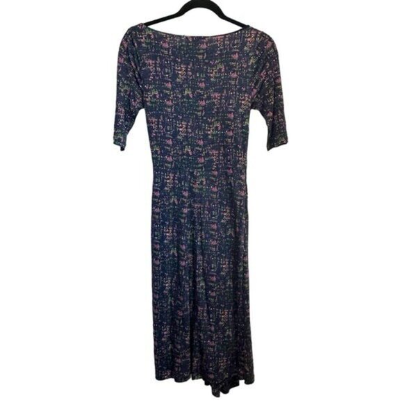 Boden US 2R Lydia Midi Dress Cowl Neck Half Sleeve Color Splash Purple WH540 - Picture 2 of 7